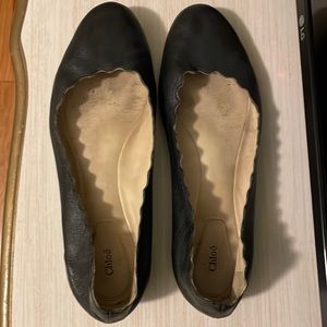 Chloe Lauren scalloped Ballet Flats